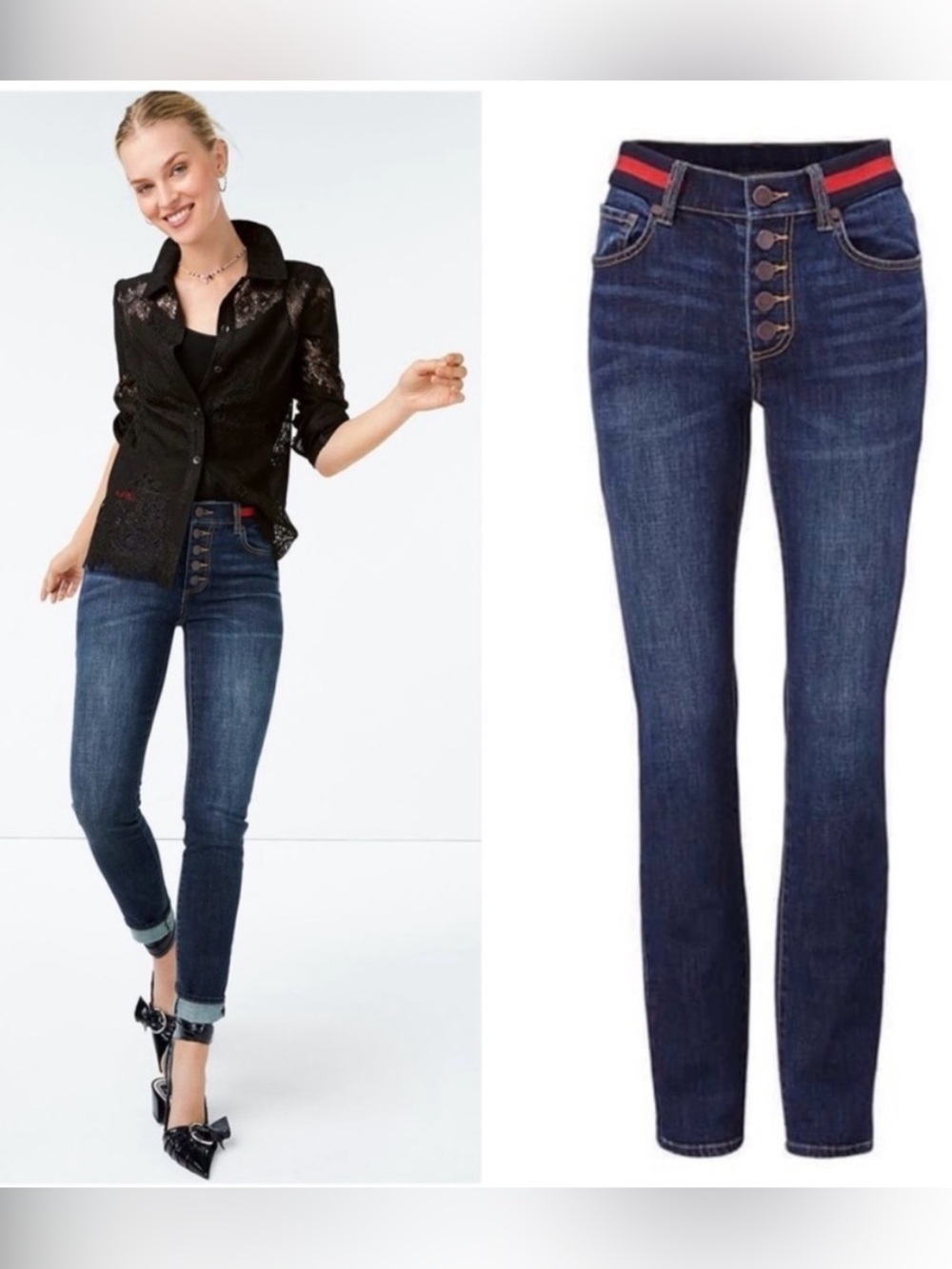 CAbi Simone Button Fly Skinny Jeans